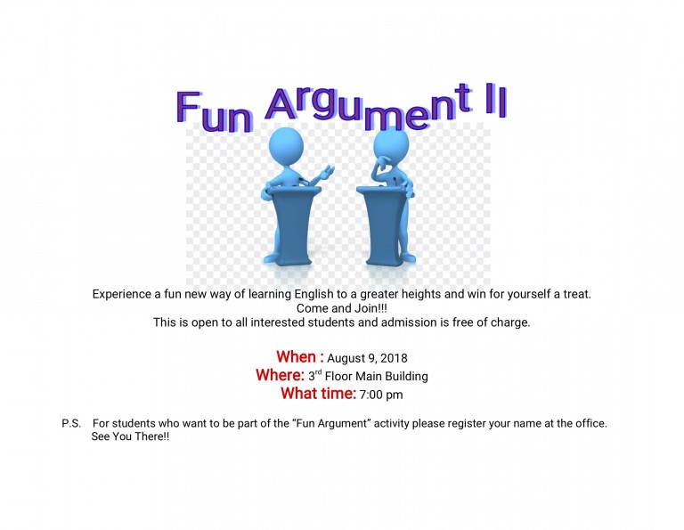 【第37回　English Activity】〜Fun Argument Ⅱ〜