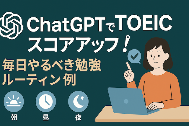 ChatGPTでTOEICスコアアップ！毎日やるべき勉強ルーティン例