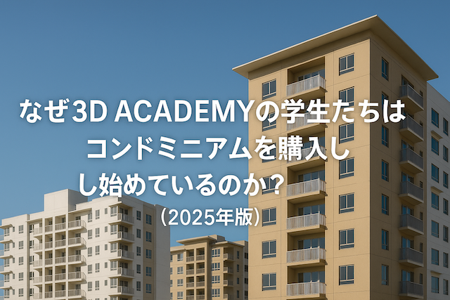 なぜ3D ACADEMYの学生たちはコンドミニアムを購入し始めているのか？（2025年版）