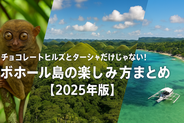 チョコレートヒルズとターシャだけじゃない！ボホール島の楽しみ方まとめ【2025年版】
