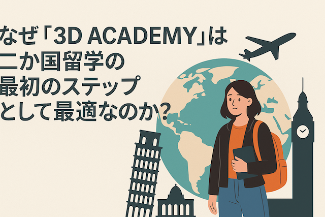 なぜ「3D ACADEMY」は二か国留学の最初のステップとして最適なのか？