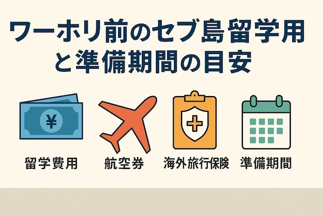 ワーホリ前のセブ島留学費用と準備期間の目安