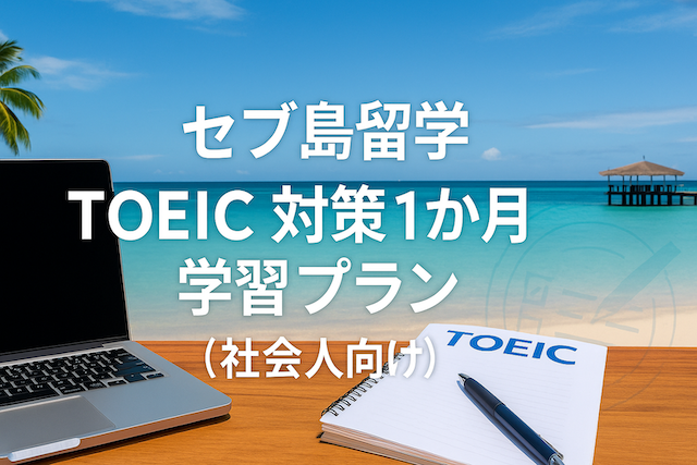 セブ島留学TOEIC対策1か月学習プラン（社会人向け）