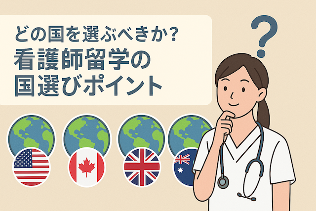 どの国を選ぶべきか？ 看護師留学の国選びポイント