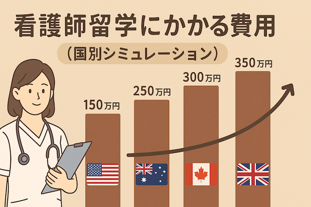 看護師留学にかかる費用（国別シミュレーション）