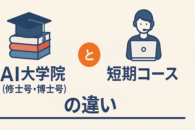 AI大学院（修士号・博士号）と短期コースの違い