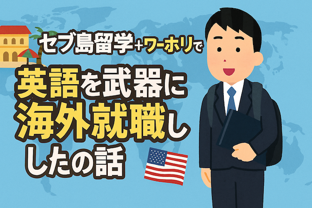 セブ島留学＋ワーホリで英語を武器に海外就職した人の話