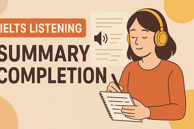IELTSリスニング対策: Summary Completion(穴埋め問題)対策