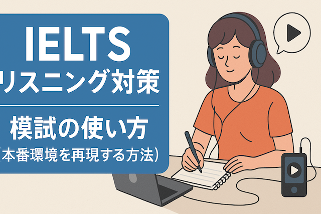 IELTSリスニング対策: 模試の使い方（本番環境を再現する方法）