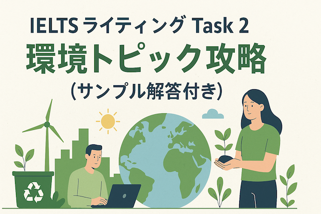 IELTSライティング Task 2 環境トピック攻略（サンプル解答付き）