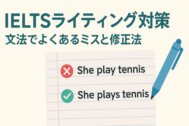 IELTSライティング対策 文法でよくあるミスと修正法