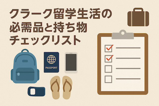 クラーク留学生活の必需品と持ち物チェックリスト