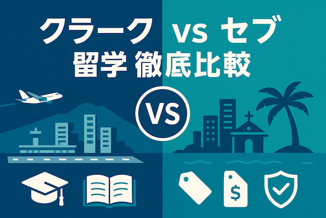 クラーク留学とセブ留学どっちがいい？違いを徹底比較
