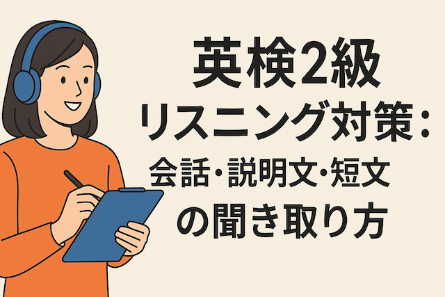 英検2級リスニング対策：会話・説明文・短文の聞き取り方