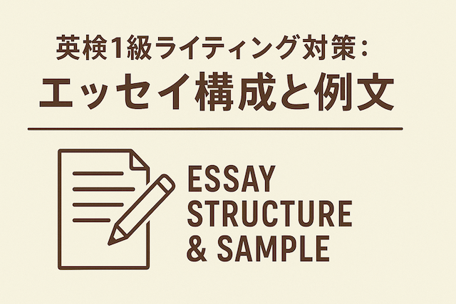 英検1級ライティング対策：エッセイ構成と例文