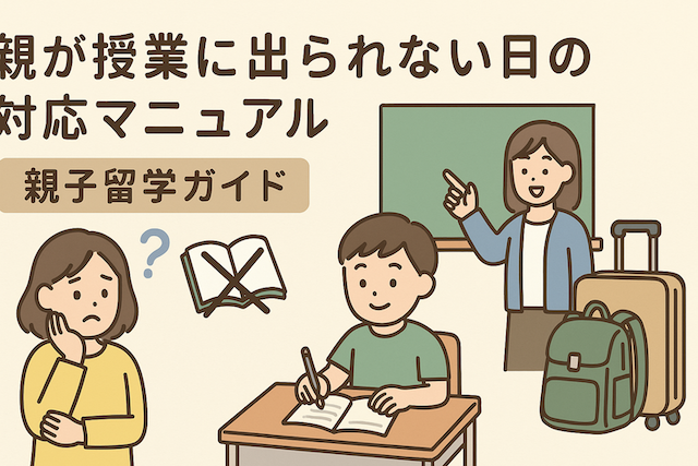 親が授業に出られない日の対応マニュアル：親子留学ガイド