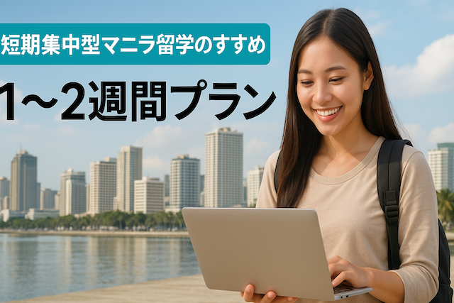 短期集中型マニラ留学のすすめ（1〜2週間プラン）