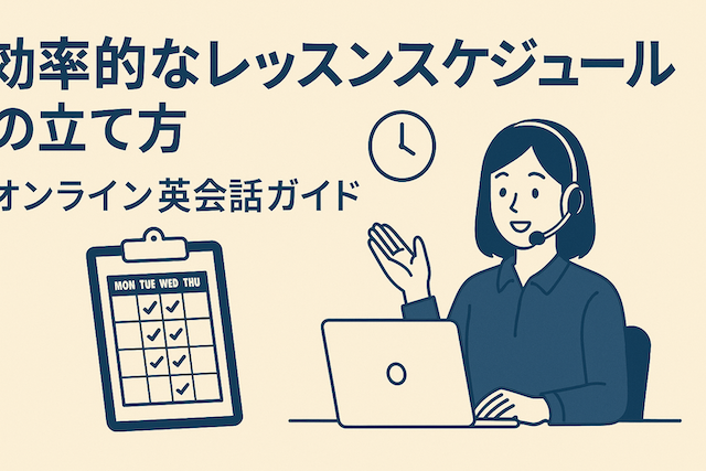 効率的なレッスンスケジュールの立て方：オンライン英会話ガイド