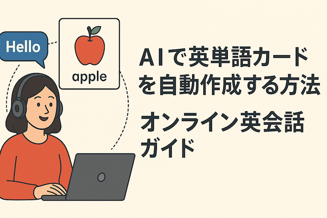 AIで英単語カードを自動作成する方法：オンライン英会話ガイド