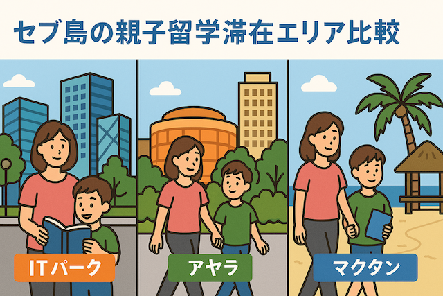 セブ島の親子留学滞在エリア比較（ITパーク/アヤラ/マクタン）