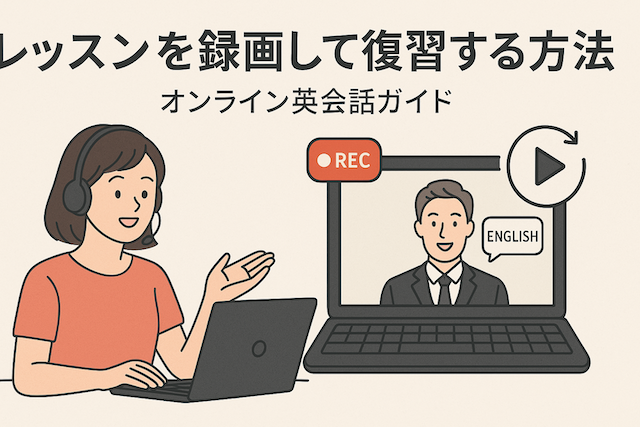 レッスンを録画して復習する方法：オンライン英会話ガイド