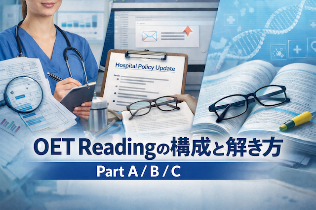 OET Readingの構成と解き方｜Part A / B / C 完全ガイド（看護師向け）