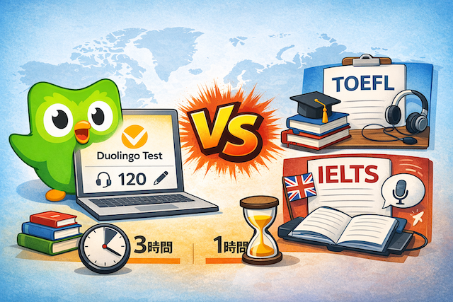 Duolingo English Testの難易度は？TOEFL・IELTSと比較