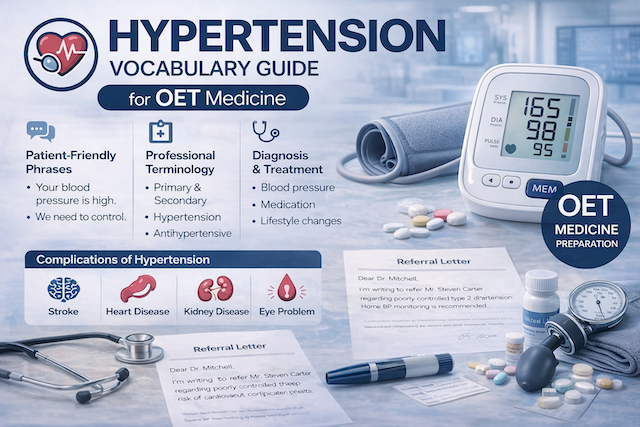 Hypertension（高血圧）ボキャブラリー完全ガイド【OET for Medicine対策】