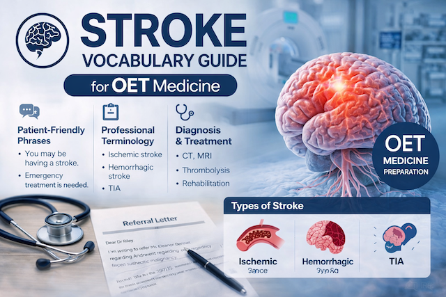 Stroke（脳卒中）ボキャブラリー完全ガイド【OET for Medicine対策】